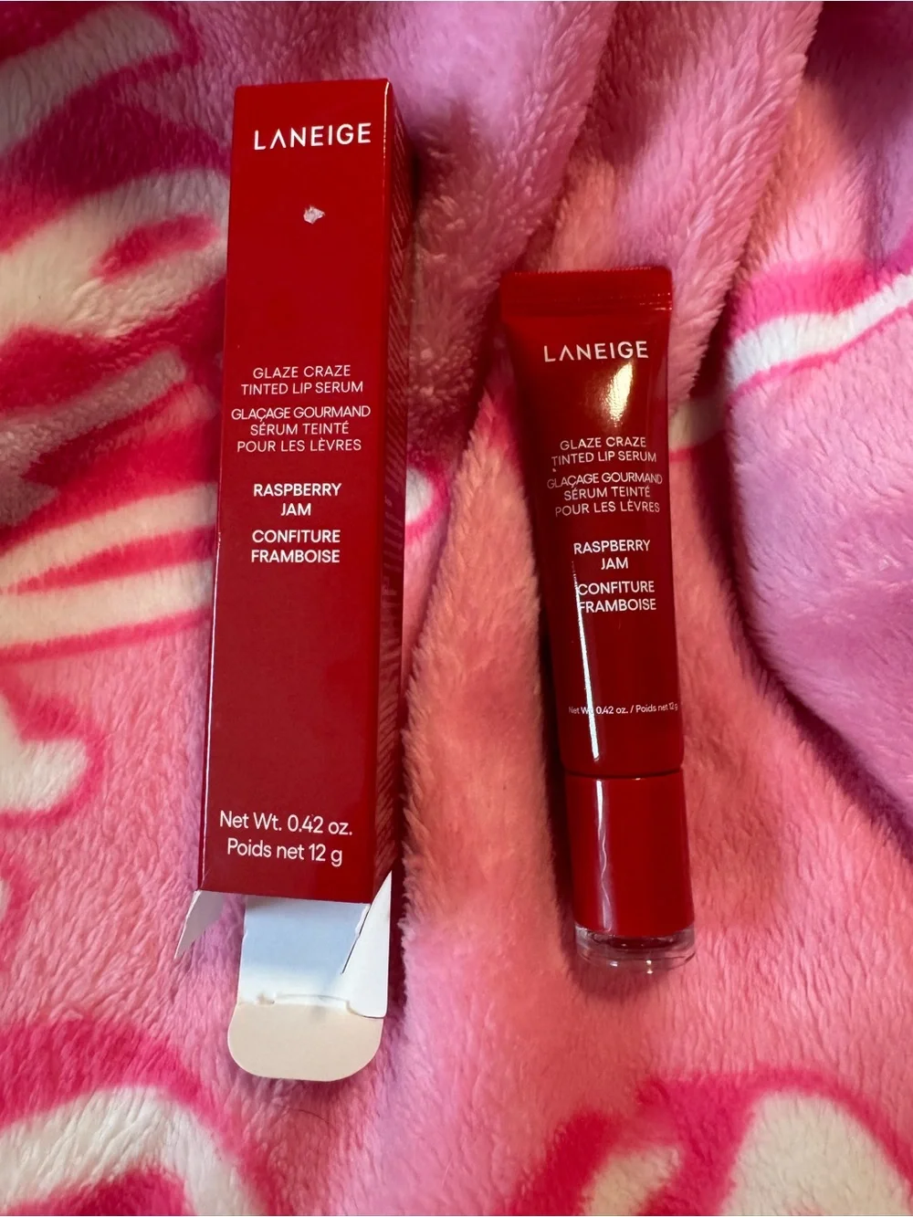 LANEIGE Glaze Craze Tinted Lip Serum - Raspberry Jam New In Box